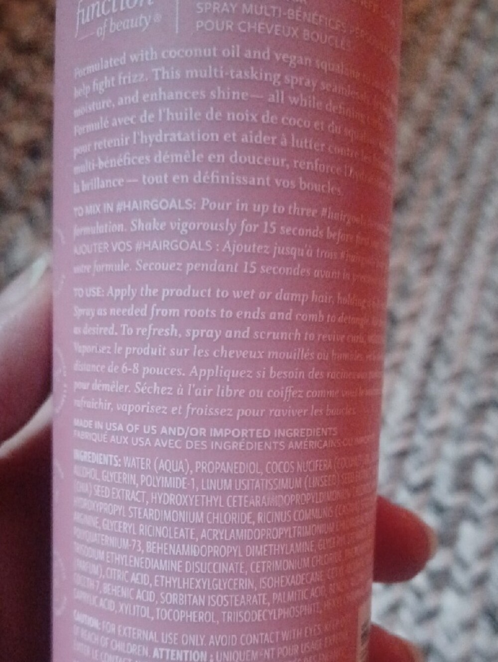 Function Of Beauty Curly Hair Styling Spray - Picture 4 of 4